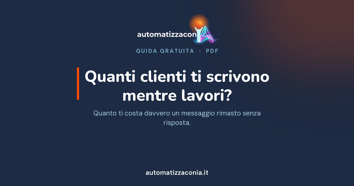 Copertina della guida «Quanti clienti ti scrivono mentre lavori?»