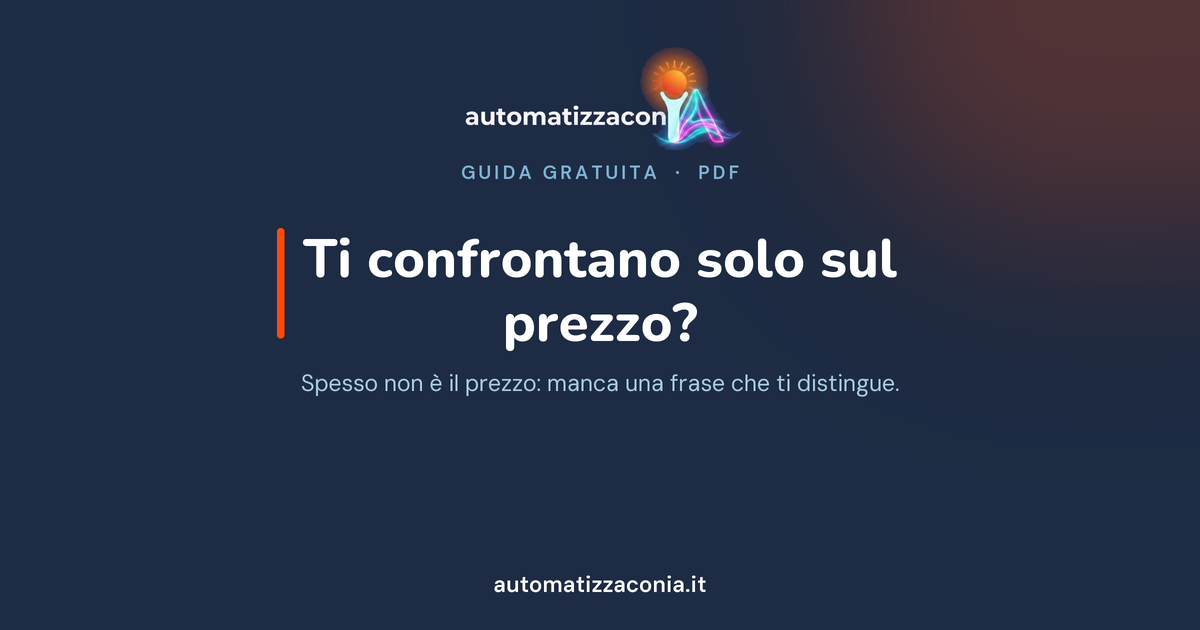 Copertina della guida «Ti confrontano solo sul prezzo?»
