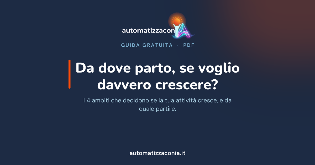 Copertina della guida «Da dove parto, se voglio davvero crescere?»
